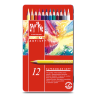 Набор цветных карандашей Supracolor Soft Aquarelle, 3.8 мм, 12 цветов в металлической коробке