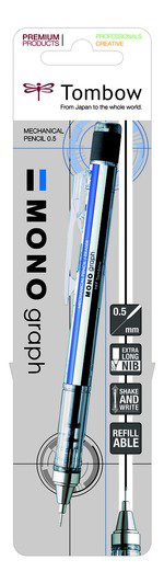 MONO Graph blister карандаш мех. 0,5 мм бело-сине-черный корпус (блистер)