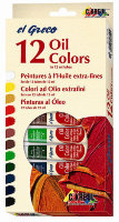 Набор масляных красок El Greco 12 цветов по 12 мл