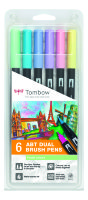 Tombow ABT 06-pst-set pastel набор маркеров (пастельные тона) 6 шт.