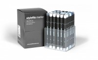 Набор маркеров STYLEFILE 36шт оттенки серого