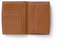 Бумажник вертикального формата, зернистая кожа, коричневый