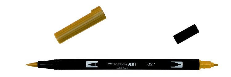 Tombow ABT Dual Brush Pen-027 охра насыщенная