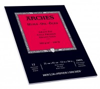 Склейка Arches® Huile по короткой стороне, для масляной живописи, 300г/м, 31х41см, 12 листов