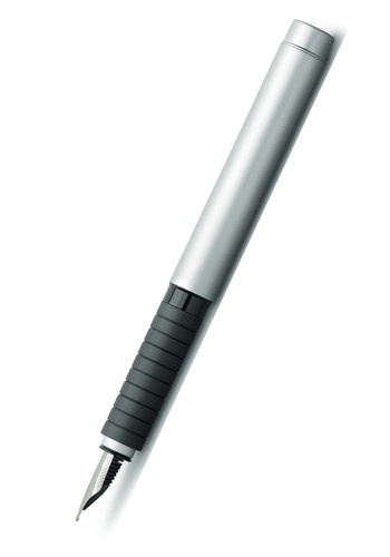 Перьевая ручка BASIC METAL, B, матовый хромированный металл