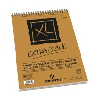 Скетчбук для графики XL, 90гр/м, Экстра белая, 42х59,4 см, 60л, спираль по короткой стороне