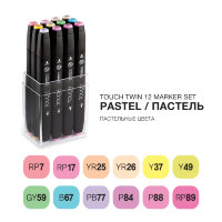 Набор маркеров Touch Twin 12 цветов пастельные цвета