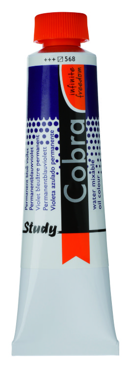 Краска масляная Cobra Study водорастворимая туба 40 мл №568 Сине-фиолетовый устойчивый