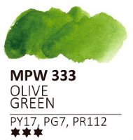 Акварель в кюветах "Mission Silver", 333 оливковый зеленый