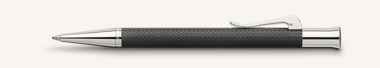 Механическая шариковая ручка Guilloche, чёрная, с родиевым напылением