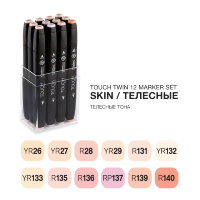 Набор маркеров Touch Twin 12 цветов телесные тона