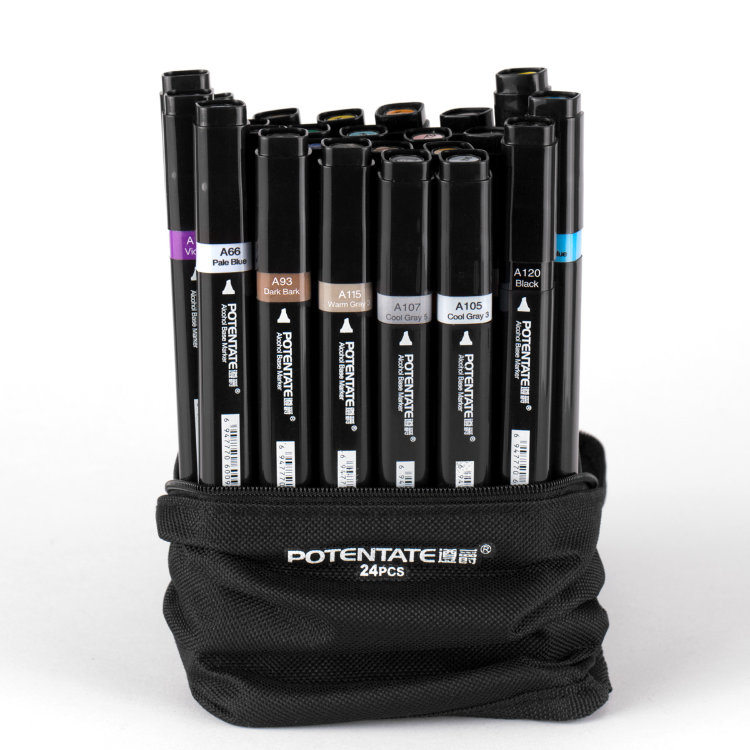 Набор маркеров Potentate Bag Set 24 цвета (на спиртовой основе)
