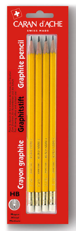 Набор графитовых карандашей с ластиком Сrayon graphite, блистер HB