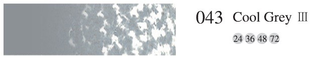 Пастель мягкая профессиональная квадратная цвет № 043 холодный серый III