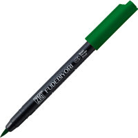 Ручка на водной основе, перо кисть ZIG Kuretake Fudebiyori Зеленый CBK-55/040