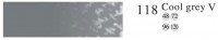 Пастель профессиональная сухая полутвёрдая квадратная цвет № 118 холодный серый V