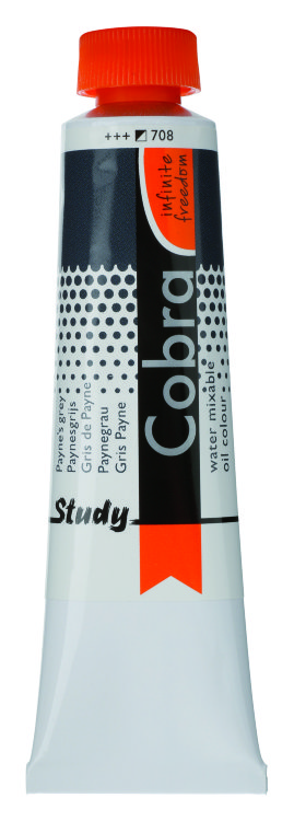 Краска масляная Cobra Study водорастворимая туба 40 мл №708 Серый Пейна