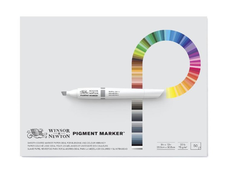 Альбом для маркеров Pigment Marker 75гр/м.кв 22.9х30.5см 50л.