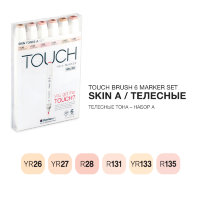 Набор маркеров Touch Brush 6 цветов телесные тона