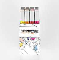 Набор маркеров Potentate Box Set 12 цветов (акварельные)