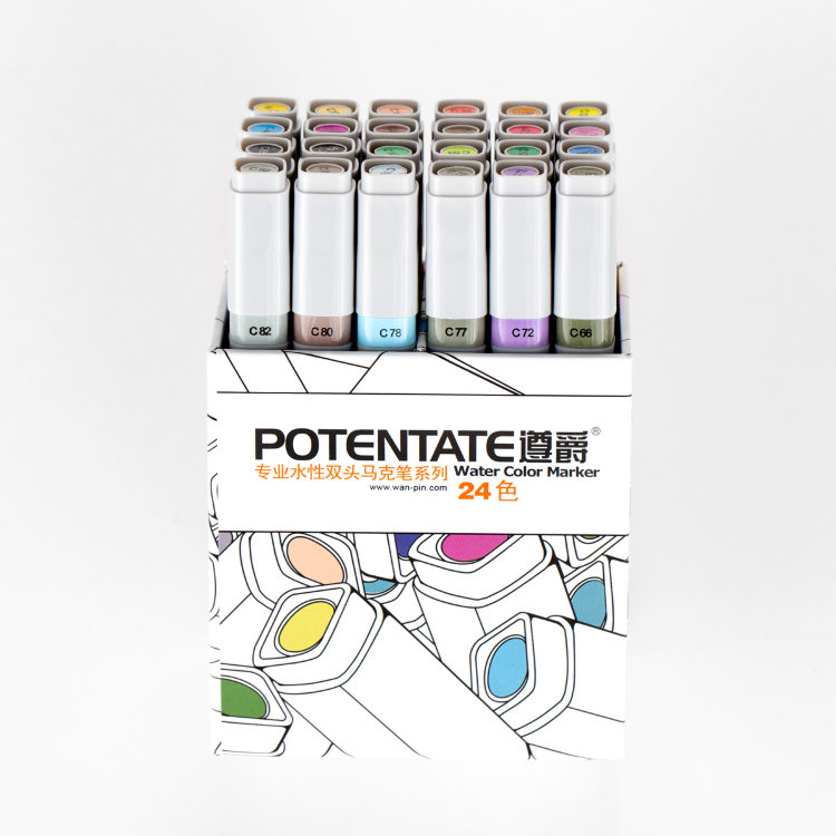 Набор маркеров Potentate Box Set 24 цвета (акварельные)