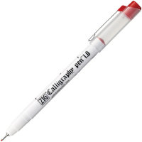 Ручка для каллиграфии "Calligraphy Pen Obligue Tip" 1 мм скошенное перо, красный PC100/2