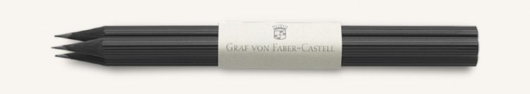 Набор из 3 чёрных карандашей с логотипом «Graf von Faber-Castell» на торце