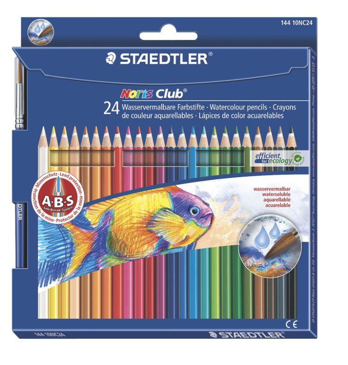 Набор акварельных карандашей Noris Club набор 24 цвета + кисть