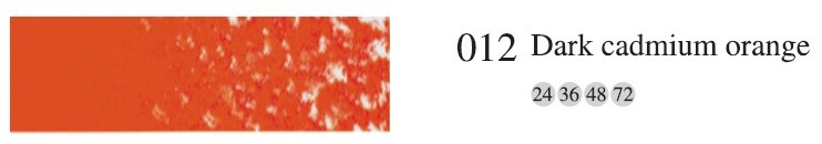 Пастель мягкая профессиональная квадратная цвет № 012 темный оранжевый кадмий