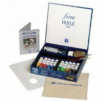 Набор масляных красок Fine Huile Oil 17 предметов в подарочной упаковке