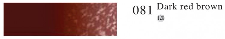 Пастель профессиональная сухая полутвёрдая квадратная цвет № 081 темно-красный коричневый